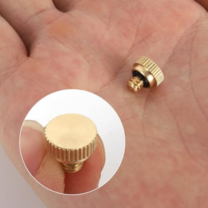 Brass Misting Nozzle Plug 12pc Heavy Duty 10/24 Screw Thread Misting Nozzle Plug for Raised Garden Bed Backyard Outdoor Cooling System | 10/24 Screw Thread Misting Nozzle Plug for Raised Garden Bed Backyard Outdoor Cooling System - size: 12pc-brass mistin