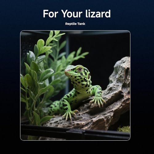 2K HD Reptile Tank WiFi Camera, 140° Wide-Angle Night Vision for Bearded Dragon, Gecko, Chameleon & Exotic Lizards, Anti-Glare Glass Mount, Two-Way Audio, AI Motion Alerts, 24/7 Recording