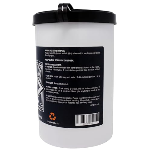 Eagle Grit Heavy Duty Cleaning Wipes – 72 XL Pre-Moistened Degreasing Hand & Tool Wipes – 10”x12” Industrial Strength Shop Towels – Removes Grease, Oil, Ink, Adhesives & Grime – USA Made
