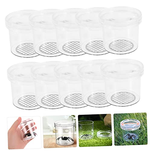 16-Piece Portable Critter Observation Box Set for Kids Plastic Magnifying Container Feeding Supplies for Outdoor Nature Exploration