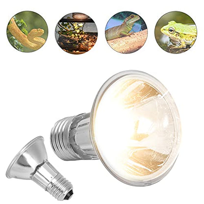 Reptile Sun Lamp, Full Spectrum Light Self Ballasted Vapor Basking Spot Light Bulb Visual Light Heat UBA UVB Sunbathe Bulb for Reptile Amphibian(75W) Heat Lamps