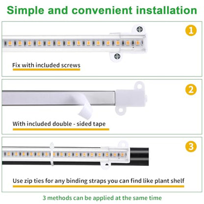 8.6'' Mini LED Grow Light Strips, Full Spectrum 3000K, 52 LED Plant Light with 3/9/12H Timer, 10 Dimmable Levels for Seedling, Succulent and Plant Shelf, 2 Head - color: Warm, size: 8.6Inch 2 Head 1 Pack
