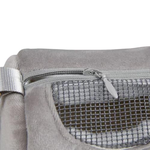 Hamster Carrier Bag with Breathable Window Portable Small Pet Carriers Soft-Sided Hands-Free Shoulder Strap Hamster Bag for Short Distance Travel Outdoor Check-Up Dwarf Hamsters Rats Mice