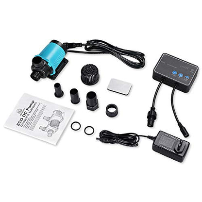 800GPH 30W16FT Aquarium 24V DC Water Pump with Controller, Submersible and Inline Return Pump for Fish Tank,Aquariums,Fountains,Sump,Hydroponic,Pond,Freshwater and Marine Water Use - size: 800GPH, 30W,16FT