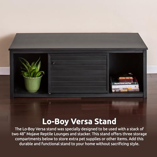 New Age Pet Lo‑Boy Versa Stand for Reptile Terrariums, Low-Profile ECOFLEX Cabinet for Stacked Large, 48" Mojave Reptile Habitats, Espresso Black - color: Black