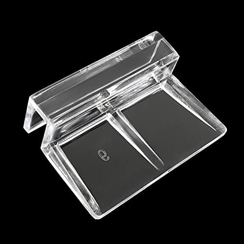 Aquarium Lid Clips, 6MM, 20 Pack | Clear Acrylic, DIY Aquarium Lid Holder, Fish Tank Support, Aquarium Glass Holder - size: 6MM