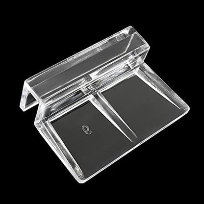 Aquarium Lid Clips, 6MM, 20 Pack | Clear Acrylic, DIY Aquarium Lid Holder, Fish Tank Support, Aquarium Glass Holder - size: 6MM
