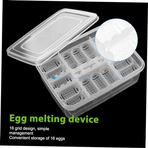 2Pcs Compartment Egg Incubator Tray for Reptile Hatching Reusable Transparent Hatchery Box for Tortoise Lizard and Management and Storage