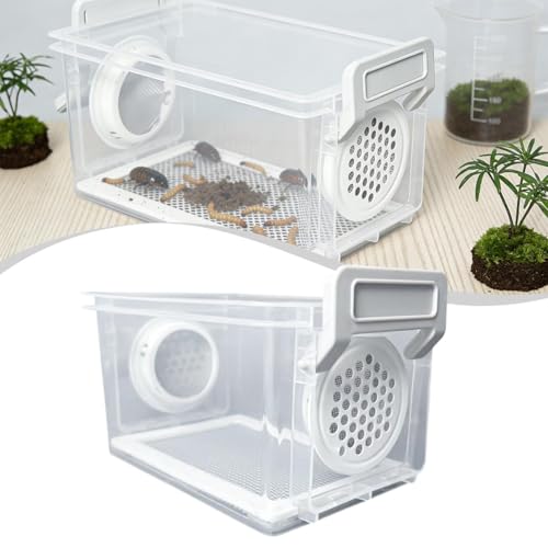Mealworm Breeding Box, Reptile Feeder, Sturdy and Reusable Cage, Mealworm Breeding Container, Style B - color: style B