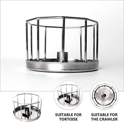 POPETPOP Reptile Automatic Water Feeder Bowl Stainless Steel Tortoise Lizard Drinking Dish for Terrarium Pets