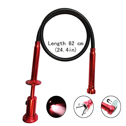 Telescopic Inspection Mirror with LED Light 20lb Telescopic Magnetic Pickup Tool Magnets Extendable Mechanic Tool for Automotive and Shower Use,Mirror on a Stick - style: Model-002