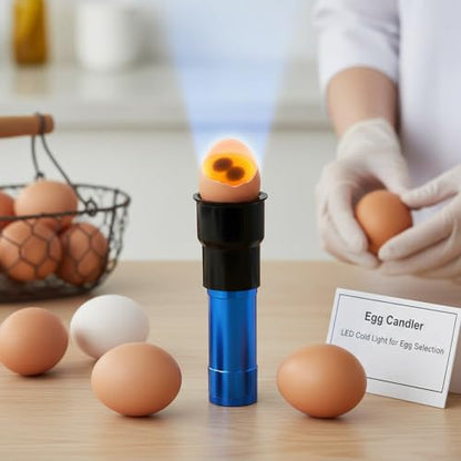 Egg Candler Candling Light Egg Development Tester Flashlight for Chicken Duck and Goose Eggs, 2PCS(Blue)
