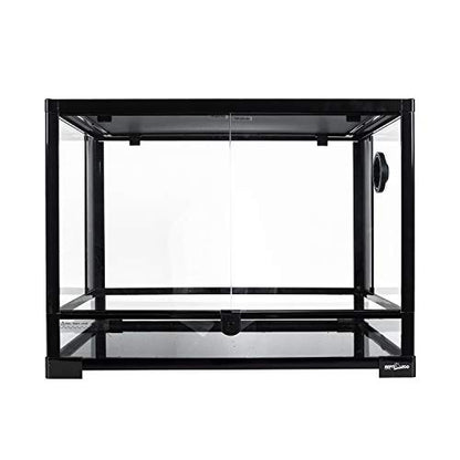 REPTI ZOO Large 34 Gallon Reptile Glass Tank,Front Opening Double Hinge Door 24" x 18" x 18", Screen Ventilation Terrarium (Backgrounds not Include) - size: 24" x 18" x 18" (34 Gallon)