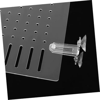 Toddmomy Adjustable Acrylic Fish Tank Divider Suction Cups Aquarium Isolation Plate for Fish Separation Easy to Install for Mixed Breeding and Reptiles