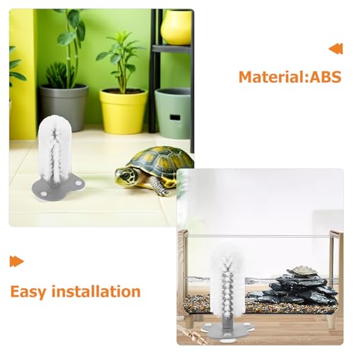 Brush Clean Suction 2pcs Shell with Cup Turtle Cleaning Easy to Detachable Abs Brush Heads for Aquarium and Tank Use