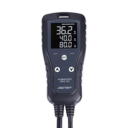 Digital Humidity Controller Humidistat Pre-Wired Plug Simple-Stage AC 110V -240V with High Accuracy Humidity Sensor for Dehumidifier Humidifier Reptiles Greenhouse Exhaust Fan Fermentation