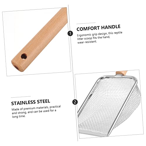 Sosoport Reptile Litter Scoop Durable Pet Litter Shovel for Easy Cleanup Comfortable Handle for Efficient Reptile Waste Management for Reptile Owners
