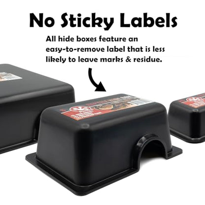Pangea Reptile Hide Box, A - Mini 5.5"x3"x1.5" | Fits Most Standard Rack Units, Usable as Snake Tank Accessories, Good for Ball Python, Boas, Leopard Geckos, Kingsnake - size: A- Mini