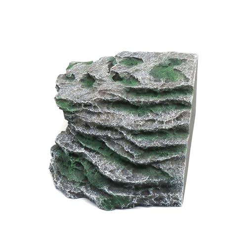 Large Reptile Hide Shale Scape Step Ledge, Reptile Cave Hideout, Bearded Dragons Accessories, Basking Rocks for Bearded Dragons (Large-B-11.8 * 9.8 * 5.3) - style: Large-B-11.8 * 9.8 * 5.3