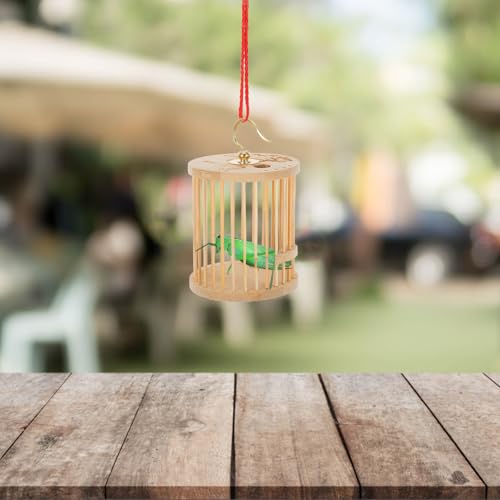 Wooden Cricket Cage Feeder with Ample Space and Ventilation, Portable Grasshopper Habitat Cage for Crickets and Reptiles, Sturdy Insect Enclosure for Breeding and Transport