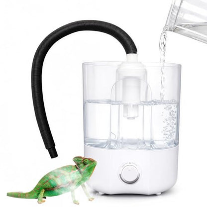 4L Reptile Humidifier Fogger for Reptiles Tank, 1 Gallon Top fill Reptile Mister with Extended Hose, Adjustable Fog Volume, Ideal for Chameleon, Snakes, Tortoises, Amphibians, Terrariums | Extended Hose for Reptile Tank and Terrarium, Adjustable Fog Outpu