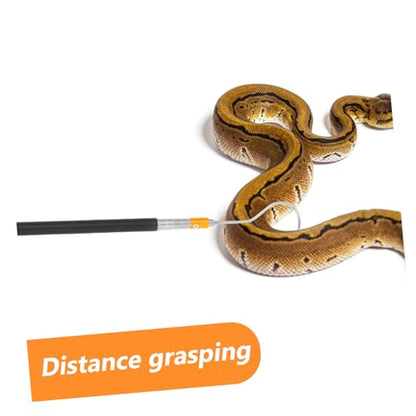 Stainless Steel Telescopic Snake Catcher Hook Retractable Adjustable Length Reptile Handling Tool for Safe Catching and Snake Control