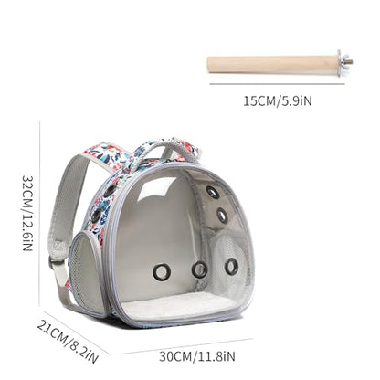 Portable Travel pet Backpack Carrier Hamster Bag Guinea Pig Bird Small Dog cat Turtle Carrier Rabbit Cage Squirrel Bearded Dragon Breathable Hangbag (Hua+Accessories) - color: hua+accessories
