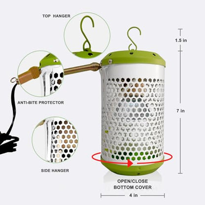 SYSAI Reptile Heat Lamp with Thermostat - All-in-One 50W Heater & Red Night Bulb Combo Kit for Snake, Bearded Dragon, Turtle, Tortoise Tank. Includes Bite Proof Cord & Hanger