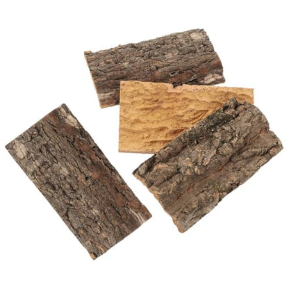 Kisangel Cork Bark Aquarium Decor 4Pcs Terrarium Bark Background Natural Reptile Tank Accessory Reusable Cuttable Cork for Fish Tank Background for Aquarium