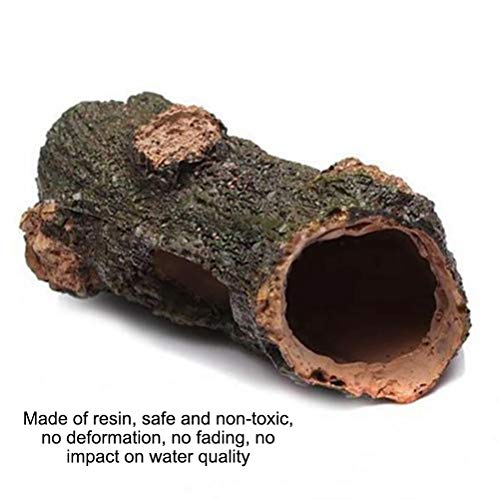 Aquarium Log Aquarium Wood Hollow Tree Trunk Decorations Fish Tank Driftwood Aquarium Hideout Cave Ornament for Fish Tank Terrarium