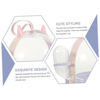 Angoily Outdoor Hamster Carrier Box Breathable Pet Cage for Travel Lightweight Design Water Bottle for Hamsters and Pets The Go - color: Purple