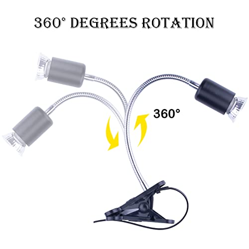 Reptile Heat Lamp UVA UVB Light Bulb, 360° Rotatable Basking Spot Light - color: Black