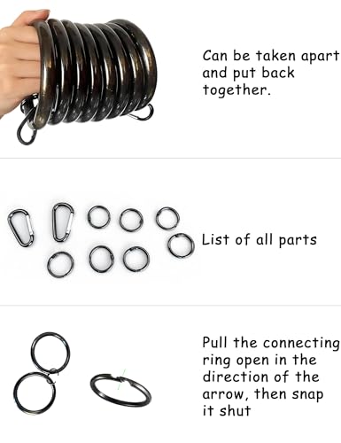 2-Pack Snake Climbing Ring and Chain, Acrylic Ball Python Enrichment Toy | Scratch-Free, Scale-Safe Construction