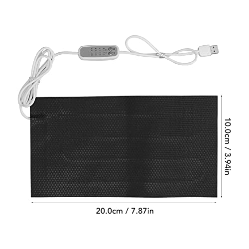 Temperature Regulating Heating Pad, Water Proof Electric Cloth Heater Pad with Charging Cable, 4 Gear Electric Cloth Heater for Clothes Seat Pet Bed Warmer (10x20cm) - size: 10x20cm