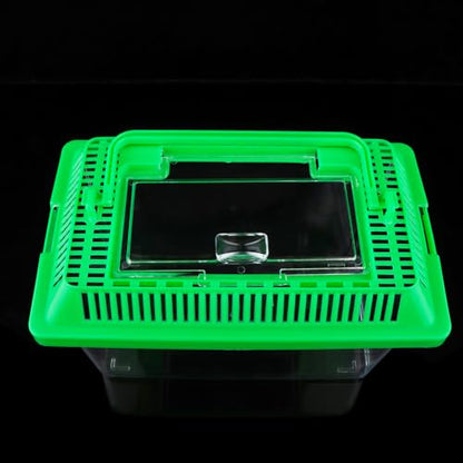 10 Pack Plastic Reptile Carrier Tarantula Enclosure Snake Breeding Box Hatching Container for for Bearded Dragon Lizard Spider Fish Turtle Hermit Crab (7 x 4.3 x 4.3 Inch)