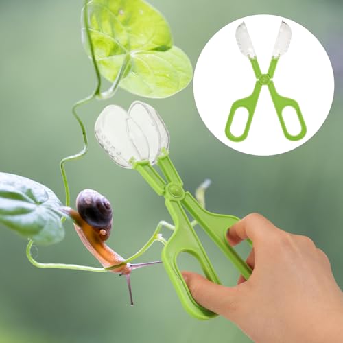FOMIYES Outdoor Multi-Functional Clamp for Reptile Feeding and Poop Cleaning Tool for Easy Terrarium Maintenance and Dropping Collection for Tortoises Lizards and Frogs