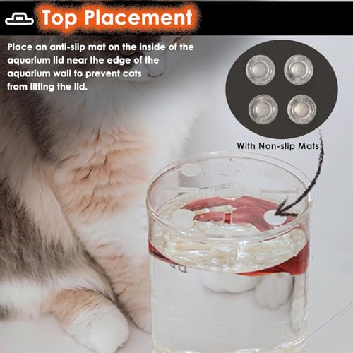 LZMZMQ Clear Acrylic Lid for Round Aquarium, Cat Proof Fish Tank Top Cover, Cuttable Terrarium Anti-Jump Hood with Hole & Hinges, Folding Flip-top(14.0in/35.6cm) - size: 14.0in/35.6cm