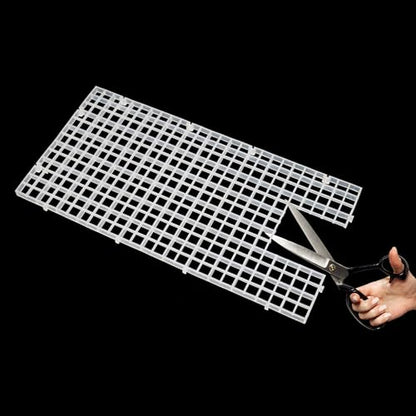 Aquarium Fish Tank Divider Plastic Egg Crate Filter Bottom Tray, S | 6pcs Plastic Grid - size: S 6pcs