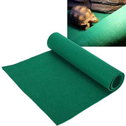 Reptile Carpet Pad Moisturizing Water Absorption Polyester Mat Durable Hygienic Habitat Liner for Lizards Snakes Turtles 100x40cm 257g