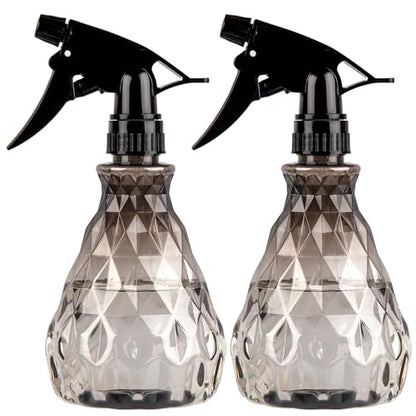 wugongshan 2 Pcs Spray Bottles, 500 ml/17 oz Empty Water Spray Bottles, Plastic Reusable Adjustable Mist Sprayer Squirt Bottles Containers Refillable for Cleaning Solutions, Gardening, Plants (Grey) - color: Grey