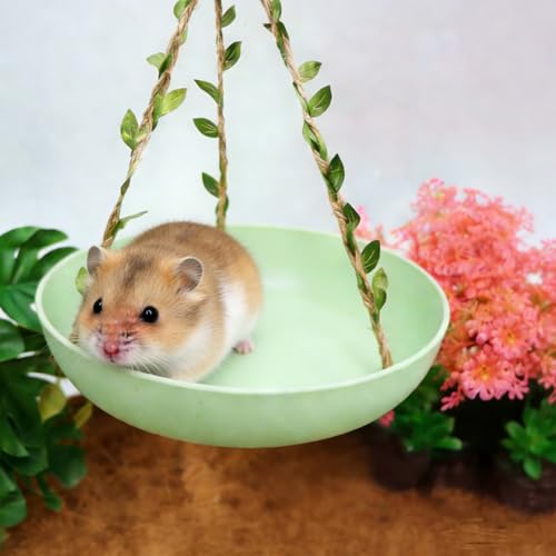 Frog Swing Toys, Frog Habitat Platform, Tank Aquarium Terrarium Decoration Accessories Suitable for Amphibians Frogs Geckos Hermit Crabs Hamsters Guinea Pigs Parrots Lizards.