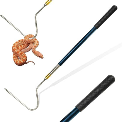 22" 64" Snake Hook Reptile Catcher Stick Tongs Rattlesnakes Grabber Pick-up Handling Tool Kit for Catching Controlling or Moving Python Copperhead (Small Snake Hook - Blue) - color: Small Snake Hook - Blue