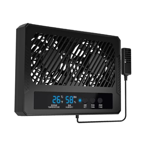 Ventilation Fan for Reptile Enclosure Double Fan for Humid Environments, and