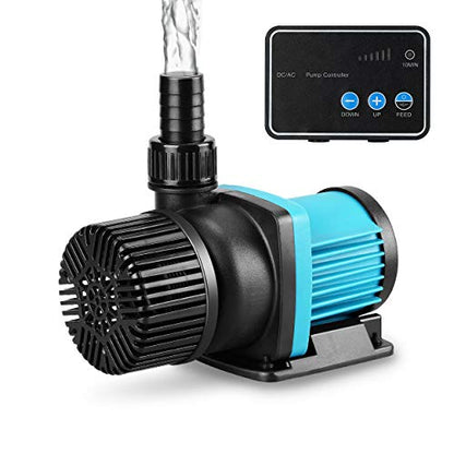 1850GPH 55W16FT Aquarium 24V DC Water Pump with Controller, Submersible and Inline Return Pump for Fish Tank,Aquariums,Fountains,Sump,Hydroponic,Pond,Freshwater and Marine Water Use - size: 1850GPH,55W,16FT