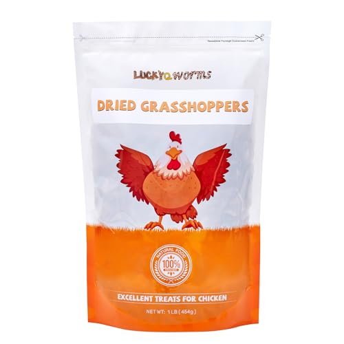 Freeze Dried Grasshoppers - High Protein Reptile & Bird Food, 1lb Resealable Bag for Bearded Dragons, Lizards, Hedgehogs | Natural, No Additives