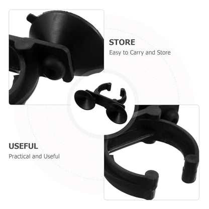 GANAZONO 10pcs Aquarium Heater Clip: Suction Cup Lamp Holder Clamps for Reptile Fish Tanks Light Standard Heating Rod Plant Tubing Hose (Black)