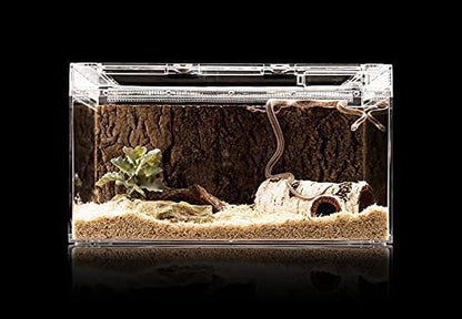 Artificial Birch Log Hide Medium Reptile Shelter Sleeping Cave 6.8 x 4.5 x 3 in Wood Shape Gecko Hideout Basking Platform Terrarium Landscaping Ornament (M) - size: M
