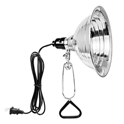 Simple Deluxe Clamp Lamp Light Socket with 8.5 Inch Aluminum Reflector, Suit for Max 150 Watt Lamp (No Bulb Included) with 18/2-Gauge 6 Feet Cord, 1-Pack - size: 8.5 Inch (150 Watts), style: 1-Pack