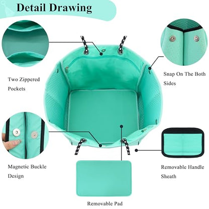 Hibala Neoprene Multipurpose Beach Bag,Gym/Travel/Pool Bag,Tote For Women&Men - color: Mint Green Tassel