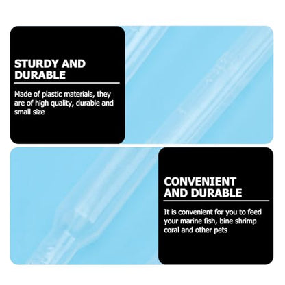 10Pcs Fish Feeding Tubes Plastic Syringe Brine Shrimp Feeders 3Ml Manual Liquid Feeders for Aquarium Coral and Peacock Fish Pet Supplies